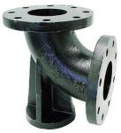 GGG40 Cast Iron Pipe Fittings Double Flanged 90 Degree Duck Foot Bend 230
