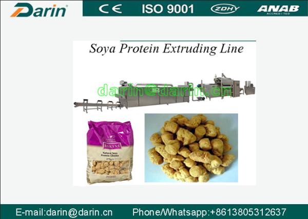 Full Automatic Textured Soya Protein / Soya Meat Making Machine Stanless Steel