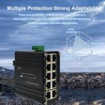 10 Port 10/100/1000T Compact Ethernet Switch 12-48VDC Power Input