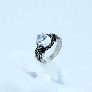 Wholesale Fashion 316L Stainless Steel Casting Clay CZ Stones Ring LRX461 from china suppliers