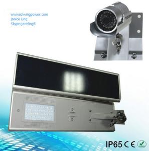 Wholesale 30W integrated solar street light camera outdoor wireless solar power security IR camera from china suppliers