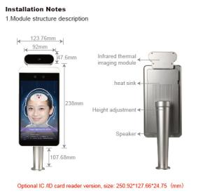 Wholesale 8inch AI Temperature Face Recognition Terminal Attendance Machine from china suppliers