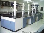 Laboratory Furniture Wall Casework Bench With Full Steel Reagent Rack