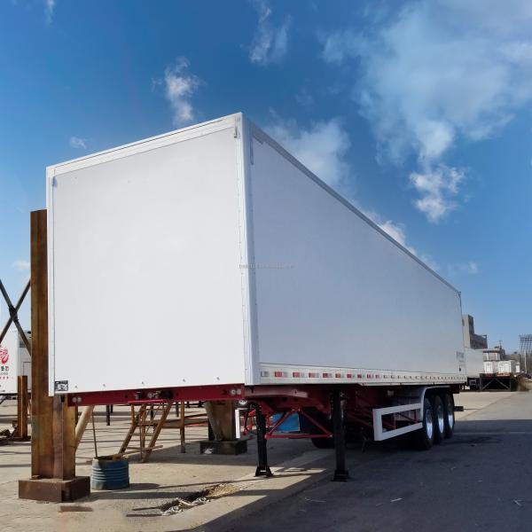 40ft 3 Axles Light Weight FRP Coating Insulation Box Truck Semi Trailer for Dry
