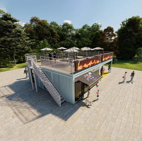 Custom Modified 20 Feet Portable Container Coffee Shop Luxury Container House