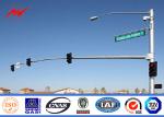 Galvanized Traffic Light Pole For Traffic Sign With Anchor Bolt 10M Height 7M