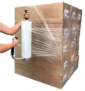 Wholesale Hand Bundling Stretch Film Extended Core Handle Stretch Film Wrap, Heavy Duty Shrink Wrap Roll Furniture, Moving, Box from china suppliers