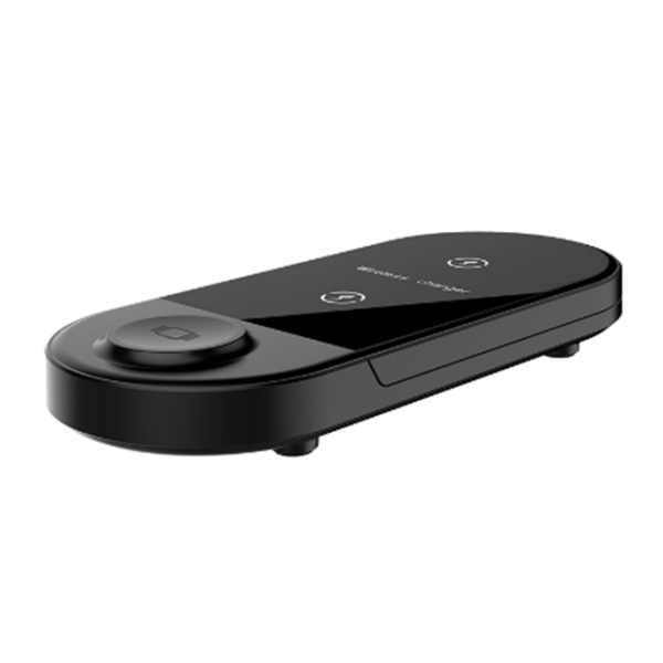Foldable 3-in-1 Wireless Charger,15W Phone + 2.5W Watch, Black/White