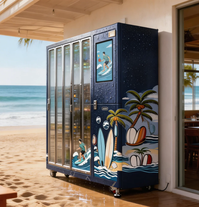 WEIMI Smart Surfboard Rental Locker Vending Machine–24/7 Automated Surfboard Rental for Surf Clubs & Coastal Resorts