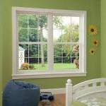 Aluminum Profile Double Glass Single Hung Sliding Window With Insect Screen