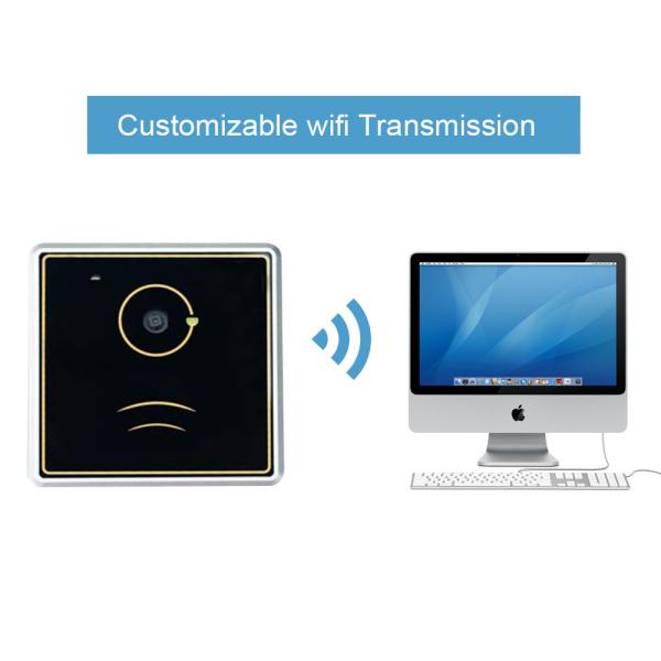Wall mounted QR Barcode Scanner Mifare Card Reader RS232 wiegand26/34 for