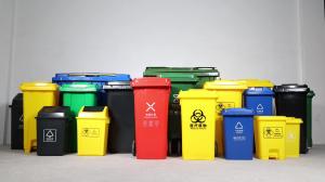 Wholesale 120L Contenedores De Basura De Plastico Plastic Dustbin Storage Bucket 2 Wheels, Lid Free Printing HD2WNP120 Rectangular 7.5KGS from china suppliers
