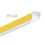 No Blue Light LED Tube Yellow Cover With 6000K 580nm Aluminum Body+ PC Cover CRI