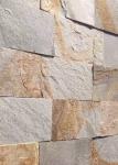 Natural slate culture stone sawn cut split China yellow beige color