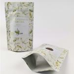 CMYK ISO VMPET Aluminum Foil Tea Pouch 120mic MOPP Stand Up Zipper Bag