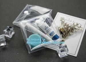 Wholesale k bags for cosmetic puff automatic slider zipper bag, OEM clear PVC bag/ PVC slider bag/PVC zipper bag, Make Up Or from china suppliers