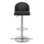 Adjustable Club Brushed Kitchen Swivel 40cm 76cm Pu Leather Bar Stools