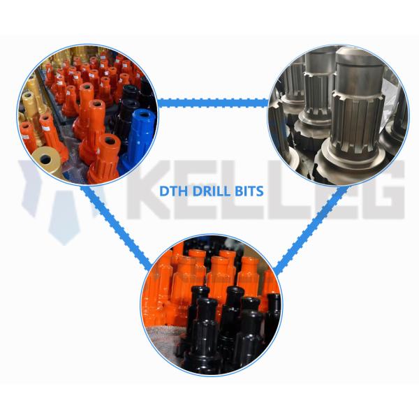 Convex Face Spline DTH Drill Bit Down The Hole Mining DTH Hammer Button Bits Tungsten Carbide Button Drill Bit