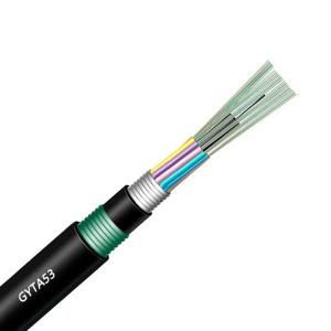 Wholesale MDPE / HDPE Double Sheath Outdoor Fiber Optic Cable 24 Core GYTA53 from china suppliers