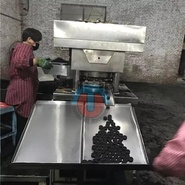 1200KG Weight Round Block Charcoal Hookah Charcoal Making Machine for 30-45MM Tablets
