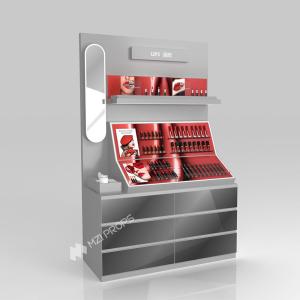 Wholesale GDR04-CZ-B03 Beauty Display Rack with Soft LED Lighting and Mirrored Surfaces for Retail Counters from china suppliers