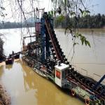 High Capacity Bucket Chain River Gold Dredger QHCBD-5 with Diamond Jigging