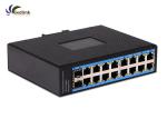 DC12V 1000mb/S 16 Ethernet Port Fiber Optic POE Switch