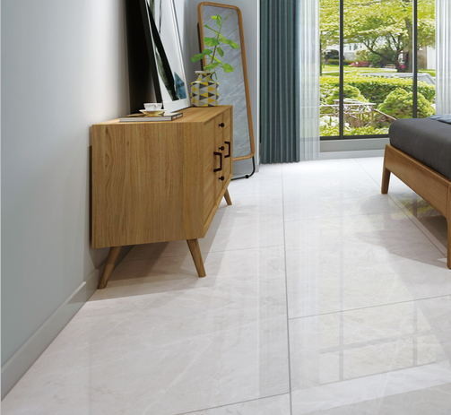 750 X 1500mm Living Room Home Modern Porcelain Tile Light Grey Color Polished Porcelain Ceramic Floor Tile