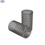 304 stainless steel fine wire metal mesh round perforated cylinder filter tube