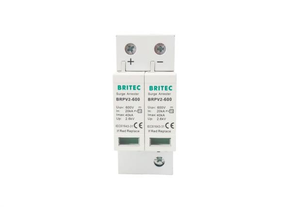 2 Pole 600v Power Spd Surge Protective Device Ce Tuv Brpv 2p 20-40ka Surge