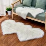Washable Lambs Wool Floor Mats Oversized Sheepskin Rug Cushion Cover