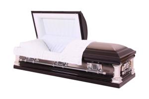 Wholesale Natural Brushed Silver Finish Metal Casket With Swing Handle SGS Certification MC05 from china suppliers