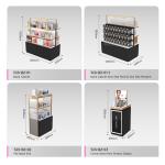 Black & Gold Wooden Beauty Display Table Multi-functional Makeup Store Stand For