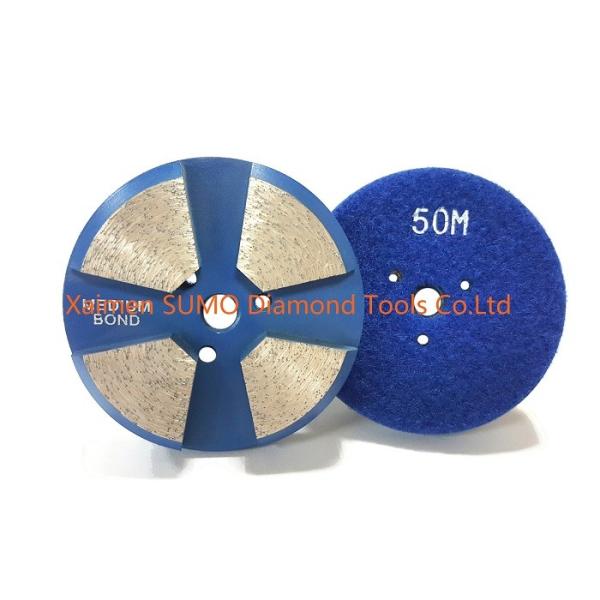3 inch 10 Segments Velcro Backed concrete grinding disc for Stonekor concrete