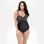 2018 New Plus Size One piece Swimsuit Floral Print Swimsuit Women Push up 1919