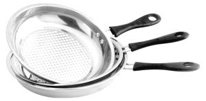 Wholesale Home Kitchen Stainless Steel Non Stick Frying Pan Set Strong And Immune To Rust from china suppliers