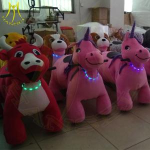 Wholesale Hansel entertainment coin operated electric walking kids rides on plush animal from china suppliers