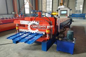 Wholesale Ppgi Metal Roof Tile Roll Forming Machine Cold Steel Sheet Making from china suppliers