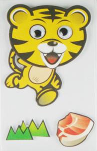 Wholesale Tiger Design 3D Cartoon Stickers For Cars Forest Animal Logo Printed from china suppliers