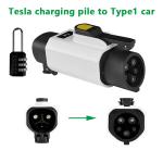 PC Copper Condition AC Plug 7KW 220v 32A Tesla to /type1 J1772 Car EV Charger