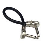 1/4 6.35mm Inch Silver Golden Right Angle Mono TS Audio Jack Instrument Guitar