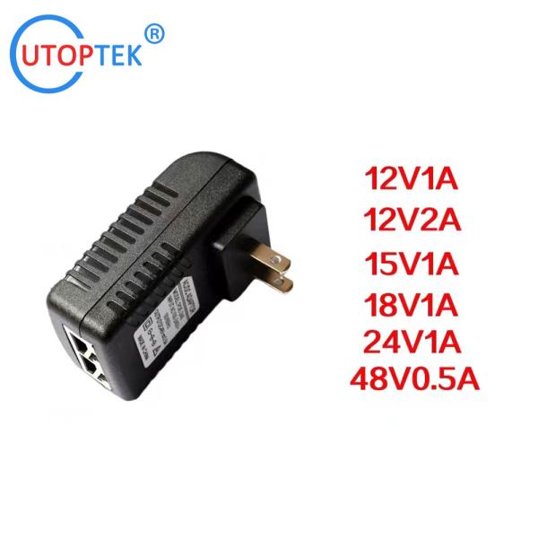 High Quality 12V/1A AC/DC POE Power adapter US/EU/UK/AU available power for CCTV