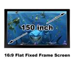 HD Picture 3D Projection Screen 150 Inch Flat Fixed Frame Projector Screens 16:9