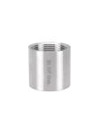 Silver Stainless Steel Pipe Fittings Full Thread Coupling for General in SS201