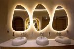 Contemporary Wall Backlit Oval LED Illuminated Bathroom Mirror For Vanities With