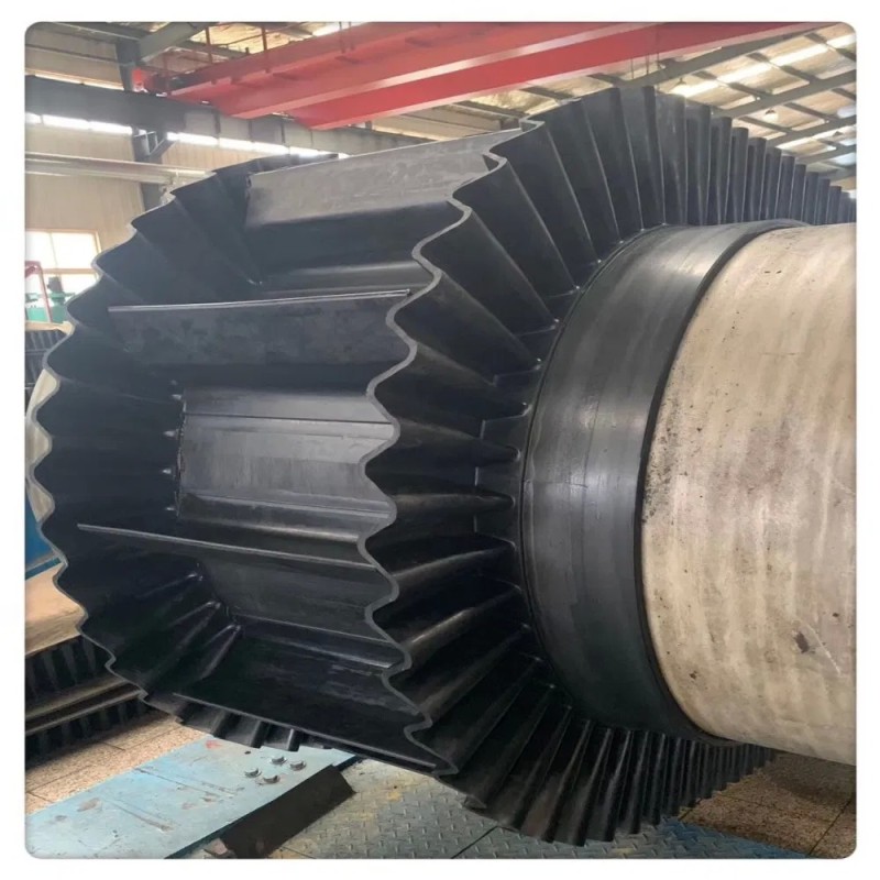 Large Angle Corrugated Sidewall Conveyor Heavy Duty Bulk Material Handling Conveyors