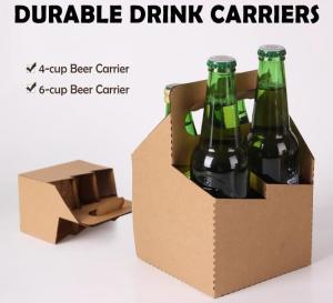 Wholesale Wine bottle carrier, disposable paper holder,newspaper holder recycling,take away coffee cup carrier, handy, handle pac from china suppliers