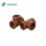 High Pressure Pn16 Red Pph Pipe Fitting Female Tee Plastic Tees with Round Head