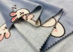 Double Velvet Soft Blanket Fabric Cartoon Bunny 310GSM 100% Polyester