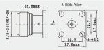 N Female RF Coaxial Connector With Micro-strip Matched Pinφ 0.45